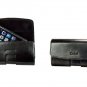 Black Omega Horizontal Case with Removable Spring Clip & Swivel Clip for HTC Shadow
