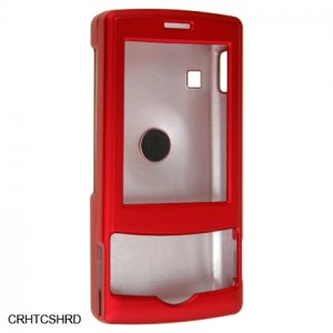 Crystal Hard Shell Shield Protector Case for HTC / T-Mobile Shadow - Red