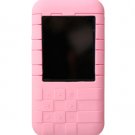 Soft Rubber Silicone Skin Cover Case w/ Belt Clip for Creative Zen Mosaic Mp3 Music Player - PINK