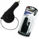 Rubberized Retractable Plug in Car Charger for Samsung BlackJack i607