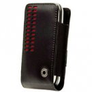 Black & Red Bergamo Case with Removable Spring Belt Clip for LG Voyager VX10000