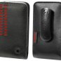 Black & Red Bergamo Case with Removable Spring Belt Clip for Samsung BlackJack II i617