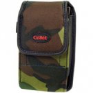 Camouflage Green & Black Pouch For Samsung BlackJack II With Removable Spring Belt Clip