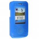 Soft Rubber Silicone Skin Cover Case for Sony Ericsson W760 - BLUE
