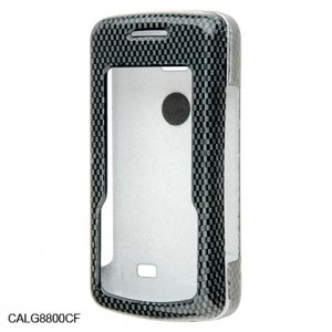 Crystal Shield Protector Case for LG VENUS VX8800 - Black Carbon Fiber