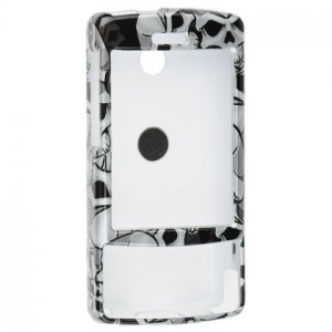 Hard Plastic Shield Protector Faceplate Case for HTC Touch Diamond CDMA - BLACK SKULLS