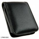 BLACK Flip Cover Leather Pouch for Apple iPod Nano 3