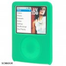 GREEN Smooth Silicone Skin Cover for Apple iPod Nano 3
