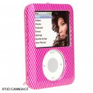 HOT PINK Carbon Fiber Crystal Shield Protector Case for Apple iPod Nano 3