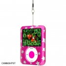 PINK & SILVER STAR Crystal Case for Apple iPod Nano 3