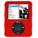 RED Silicone Skin Cover w/ Anti-Slip Grip for Apple iPod Nano 3rd Gen