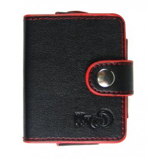 RedLine BLACK Leather Wallet Case for Apple iPod Nano 3rd Generation