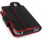 RedLine BLACK Leather Wallet Case for Apple iPod Nano 3rd Generation