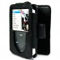 SOLID BLACK Leather Wallet Case for Apple iPod Nano 3rd Generation