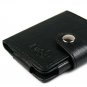 SOLID BLACK Leather Wallet Case for Apple iPod Nano 3rd Generation