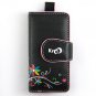 Black Wallet Design Leather Case for Samsung K3