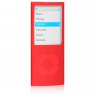 Jelly Soft Silicone Sleeve Case for Apple iPod Nano Chromatic (4th Gen) - RED