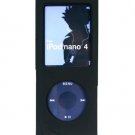 Silicone Skin Cover Case for Apple iPod Nano Chromatic (4th Gen) - BLACK
