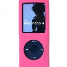 Silicone Skin Cover Case for Apple iPod Nano Chromatic (4th Gen) - HOT PINK