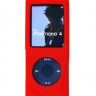 Silicone Skin Cover Case for Apple iPod Nano Chromatic (4th Gen) - RED