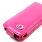 Vertical Flip Cover Case for Apple iPod Nano Chromatic (4th Gen) - HOT PINK