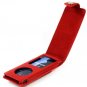 Vertical Flip Cover Case for Apple iPod Nano Chromatic (4th Gen) - RED