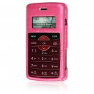 Hard Plastic Shield Protector Faceplate Case w/ Leatherette Coating for LG enV2 VX9100 - PINK