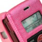Hard Plastic Shield Protector Faceplate Case w/ Leatherette Coating for LG enV2 VX9100 - PINK