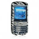 Hard Plastic Shield Protector Faceplate Case w/ Belt Clip for Palm Treo 800w - Silver Zebra