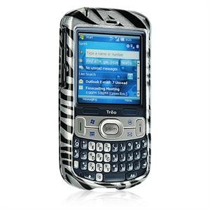 Hard Plastic Shield Protector Faceplate Case w/ Belt Clip for Palm Treo 800w - Silver Zebra