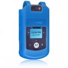 Silicone Skin Cover Case for Motorola W755 - Blue