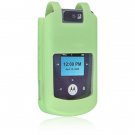 Silicone Skin Cover Case for Motorola W755 - Green