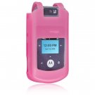 Silicone Skin Cover Case for Motorola W755 - Pink