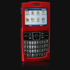 Rubber Shield Protector Case for Samsung Ace i325 - Red