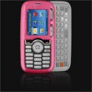 Crystal Leather Shield Protector Case for LG Rumor LX260 - Hot Pink