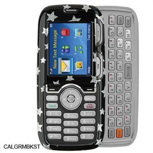Crystal Shield Protector Case for LG Rumor LX260 - Black Stars