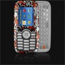 Crystal Shield Protector Case for LG Rumor LX260 - Red Skull
