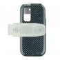 Crystal Hard Plastic Shield Protector Case for Samsung Glyde U940 - Black Carbon Fiber