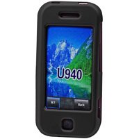 Hard Plastic Shield Protector Case for Samsung Glyde U940 - Black
