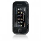 Hard Plastic Shield Protector Case with Leatherette Coating for Samsung Glyde U940 - BLACK