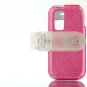 Hard Plastic Shield Protector Case with Leatherette Coating for Samsung Glyde U940 - PINK
