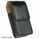 Leather Vertical Pouch Case for Samsung Glyde U940 - BLACK