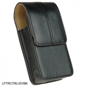 Leather Vertical Pouch Case for Samsung Glyde U940 - BLACK