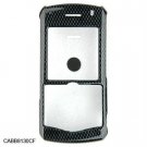 Crystal Shield Protector Case for BlackBerry 8130 Pearl - Black Carbon Fiber