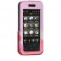 Hard Plastic Shield Protector Faceplate Case for Samsung Instinct M800 - Pink Flowers