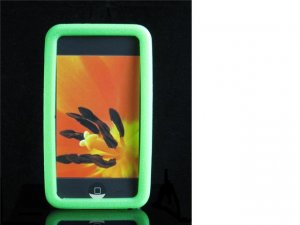 Full View Silicone Skin Cover Case for Apple iTouch 2nd Gen - Green