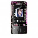 Hard Plastic Shield Protector Faceplate Case for HTC Touch Diamond CDMA - Pink Butterfly