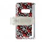 Hard Plastic Shield Protector Faceplate Case for LG enV2 VX9100 - Red Skulls
