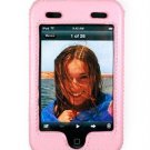 PINK Apple iTouch Leather Snap-On Case