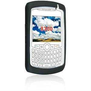 Soft Rubber Silicone Skin Cover Case for RIM BlackBerry 8300 / 8320 / 8330 Curve - Black